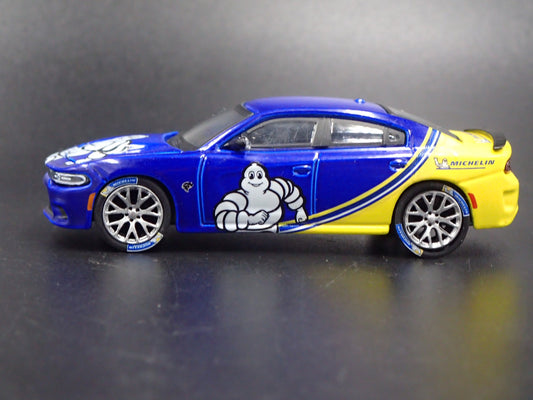2017 17 DODGE CHARGER SRT HELLCAT MICHELIN RACING 1/64 SCALE DIECAST MODEL CAR-Burning Rubber Toy Company