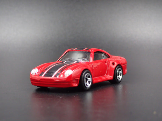 1986-1993 PORSCHE 959 RED 1:64 SCALE COLLECTIBLE DIORAMA DIECAST MODEL CAR
