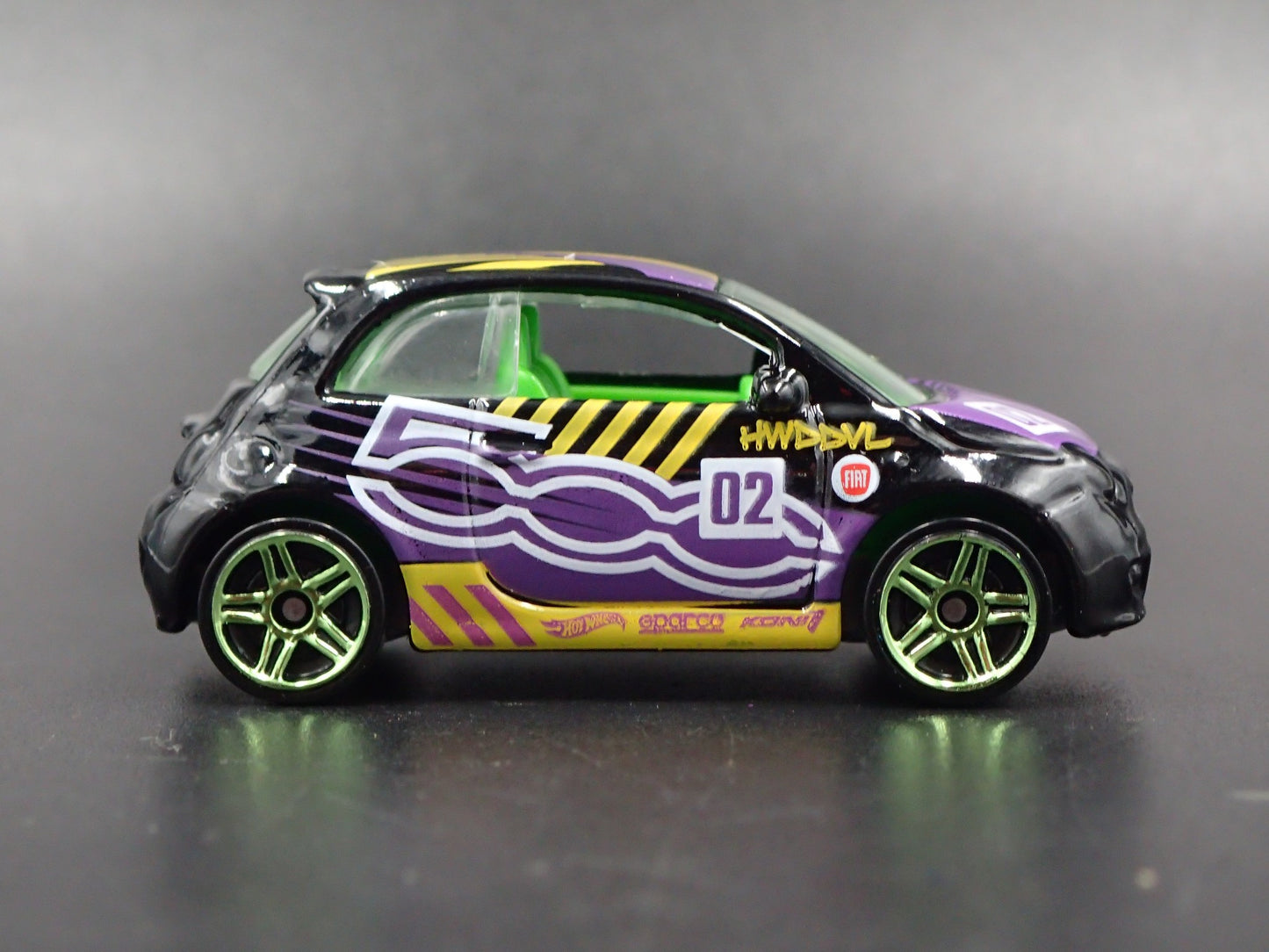 2007-2025 FIAT 500 BLACK 1/64 SCALE COLLECTIBLE DIORAMA DIECAST MODEL CAR