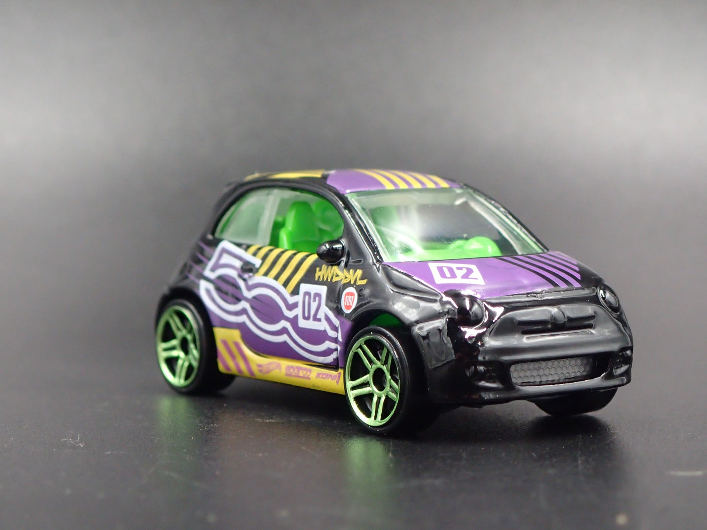 2007-2025 FIAT 500 BLACK 1/64 SCALE COLLECTIBLE DIORAMA DIECAST MODEL CAR