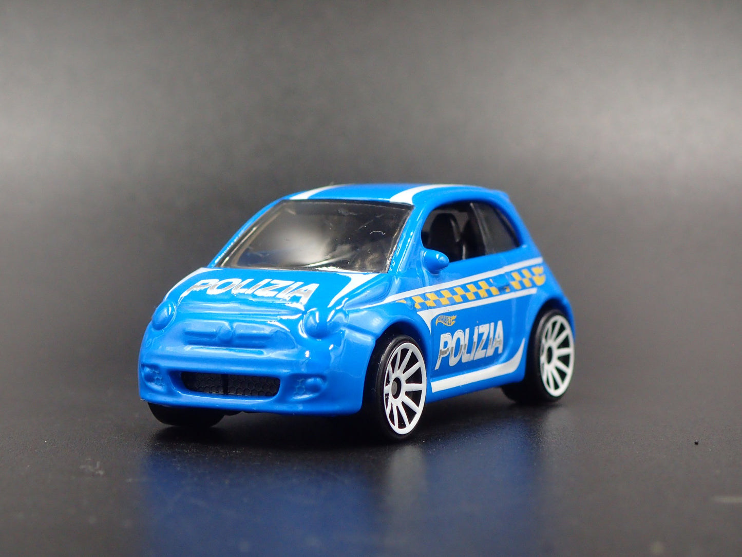 2007-2025 FIAT 500 POLICE POLIZIA BLUE 1/64 SCALE COLLECTIBLE DIECAST MODEL CAR