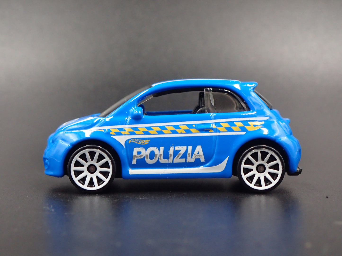 2007-2025 FIAT 500 POLICE POLIZIA BLUE 1/64 SCALE COLLECTIBLE DIECAST MODEL CAR