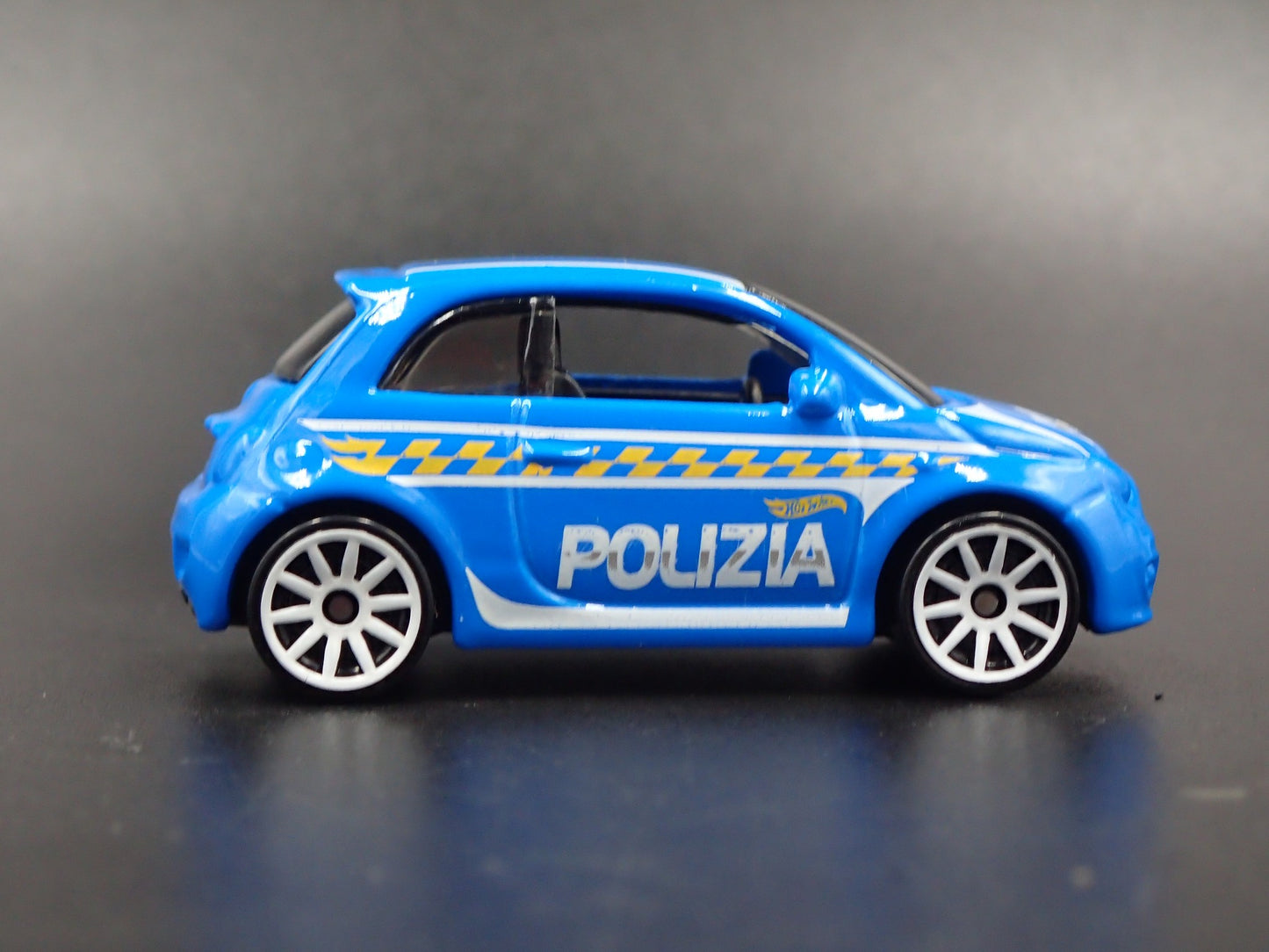 2007-2025 FIAT 500 POLICE POLIZIA BLUE 1/64 SCALE COLLECTIBLE DIECAST MODEL CAR