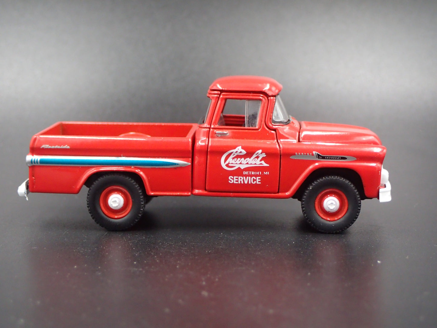 1958 CHEVY CHEVROLET APACHE TRUCK 4X4 RED 1:64 SCALE DIORAMA DIECAST MODEL CAR