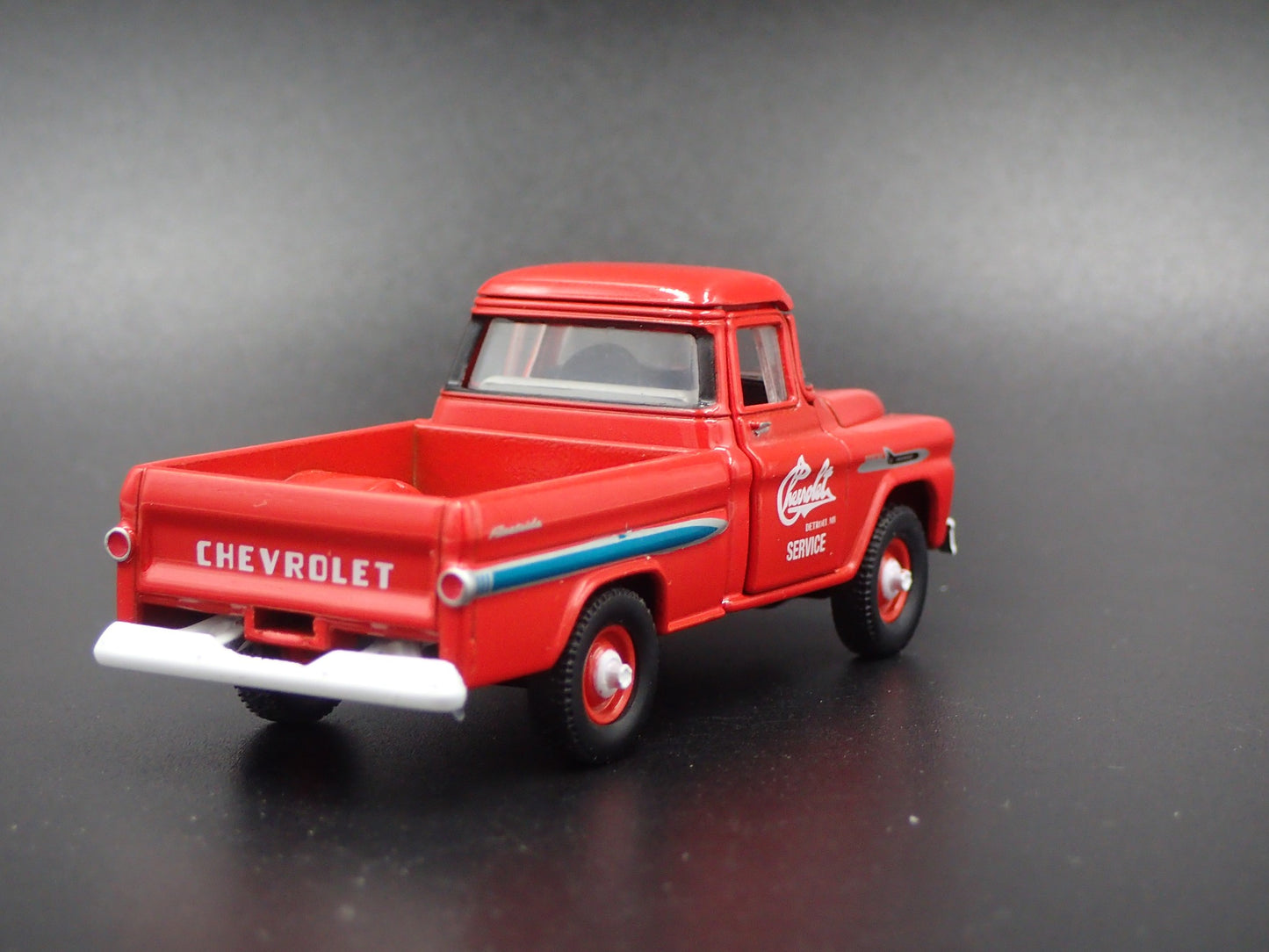 1958 CHEVY CHEVROLET APACHE TRUCK 4X4 RED 1:64 SCALE DIORAMA DIECAST MODEL CAR