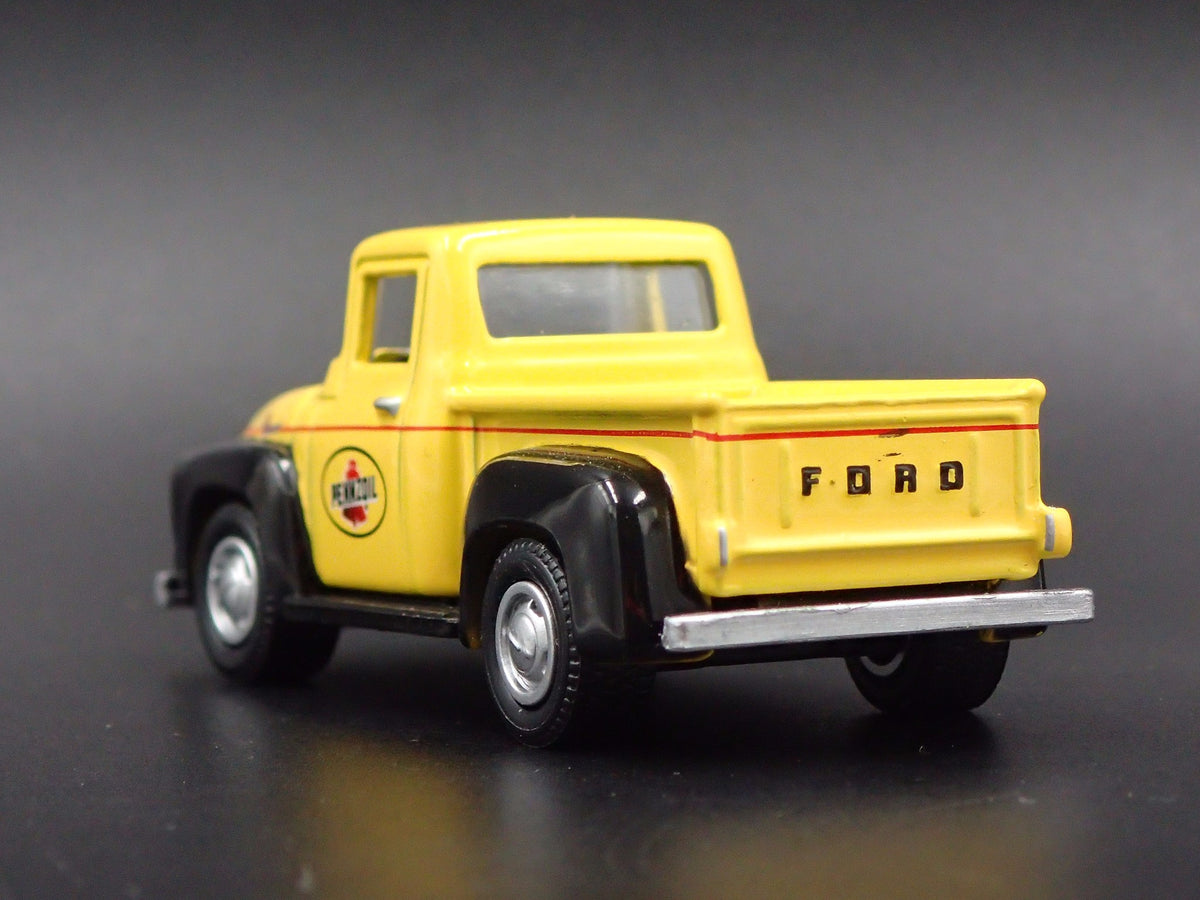 1956 FORD F100 PICKUP TRUCK PENNZOIL RARE 1:64 SCALE DIORAMA DIECAST MODEL CAR-Burning Rubber Toy Company