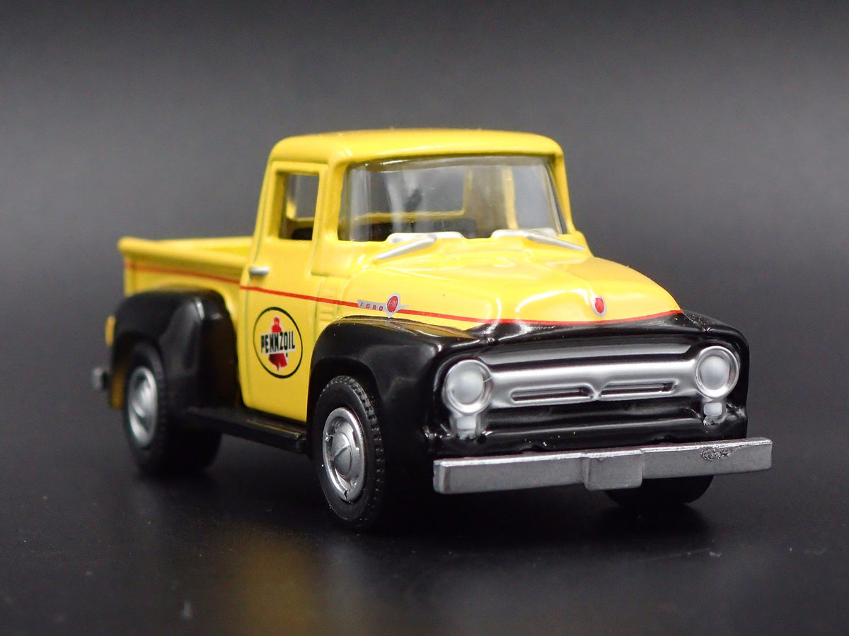 1956 FORD F100 PICKUP TRUCK PENNZOIL RARE 1:64 SCALE DIORAMA DIECAST MODEL CAR-Burning Rubber Toy Company
