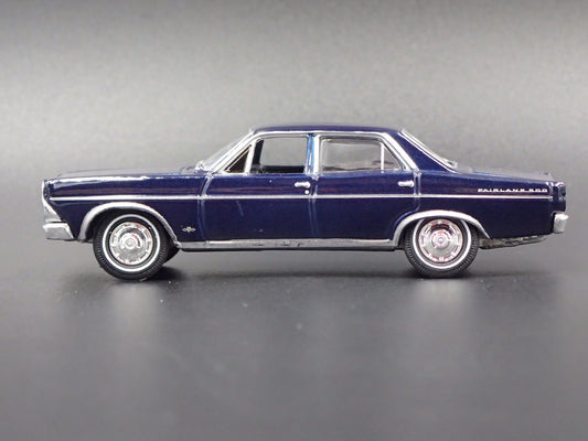 1966 66 FORD FAIRLANE 500 4 DOOR SEDAN BLUE 1:64 SCALE DIORAMA DIECAST MODEL CAR