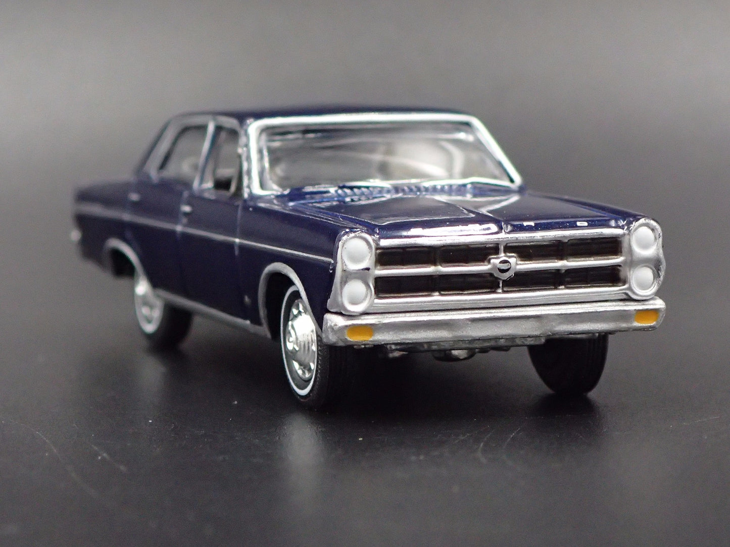 1966 66 FORD FAIRLANE 500 4 DOOR SEDAN BLUE 1:64 SCALE DIORAMA DIECAST MODEL CAR