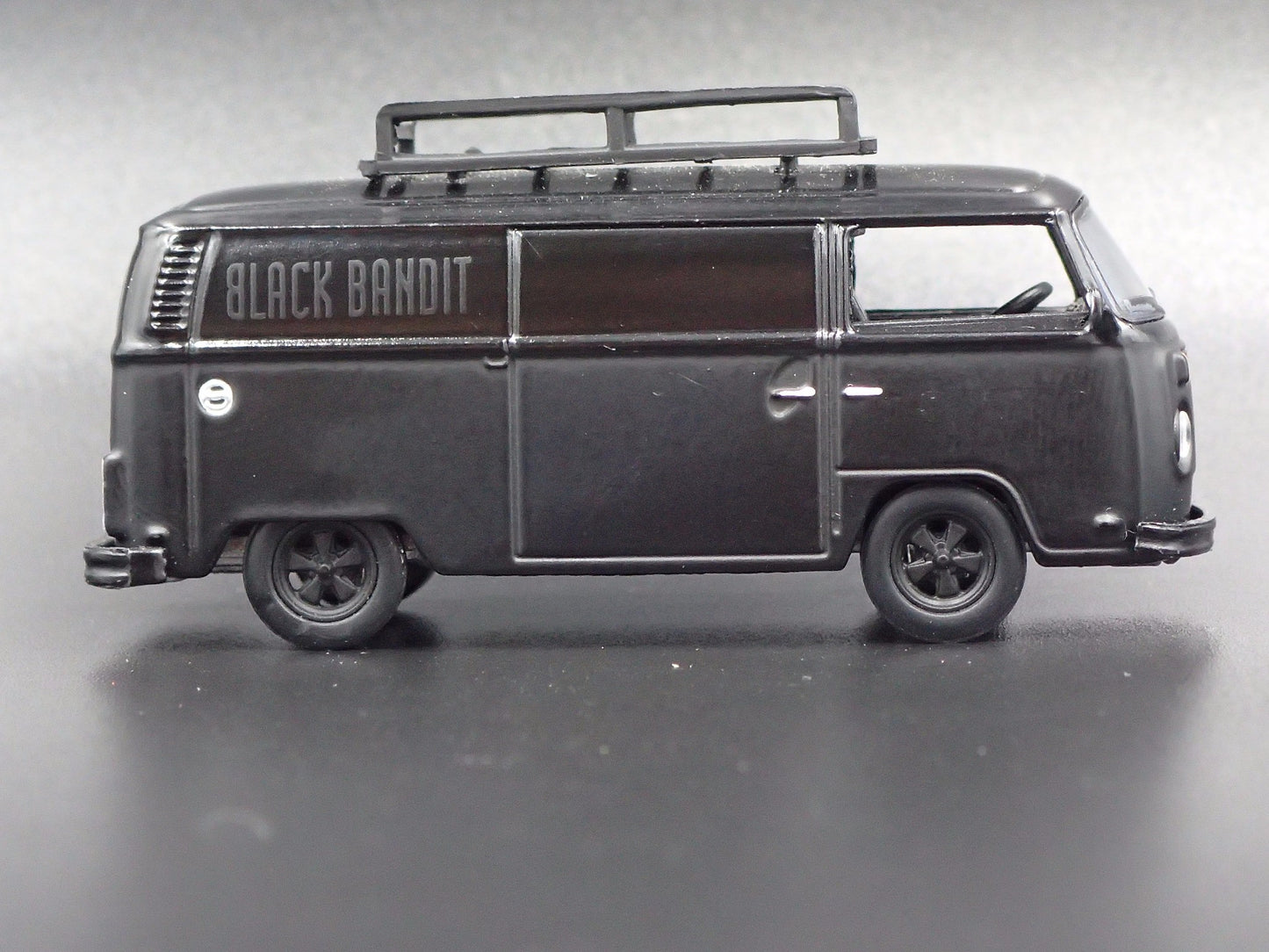 1967-1979 VW VOLKSWAGEN TYPE 2 T2 PANEL VAN BLACK 1/64 SCALE DIECAST MODEL CAR