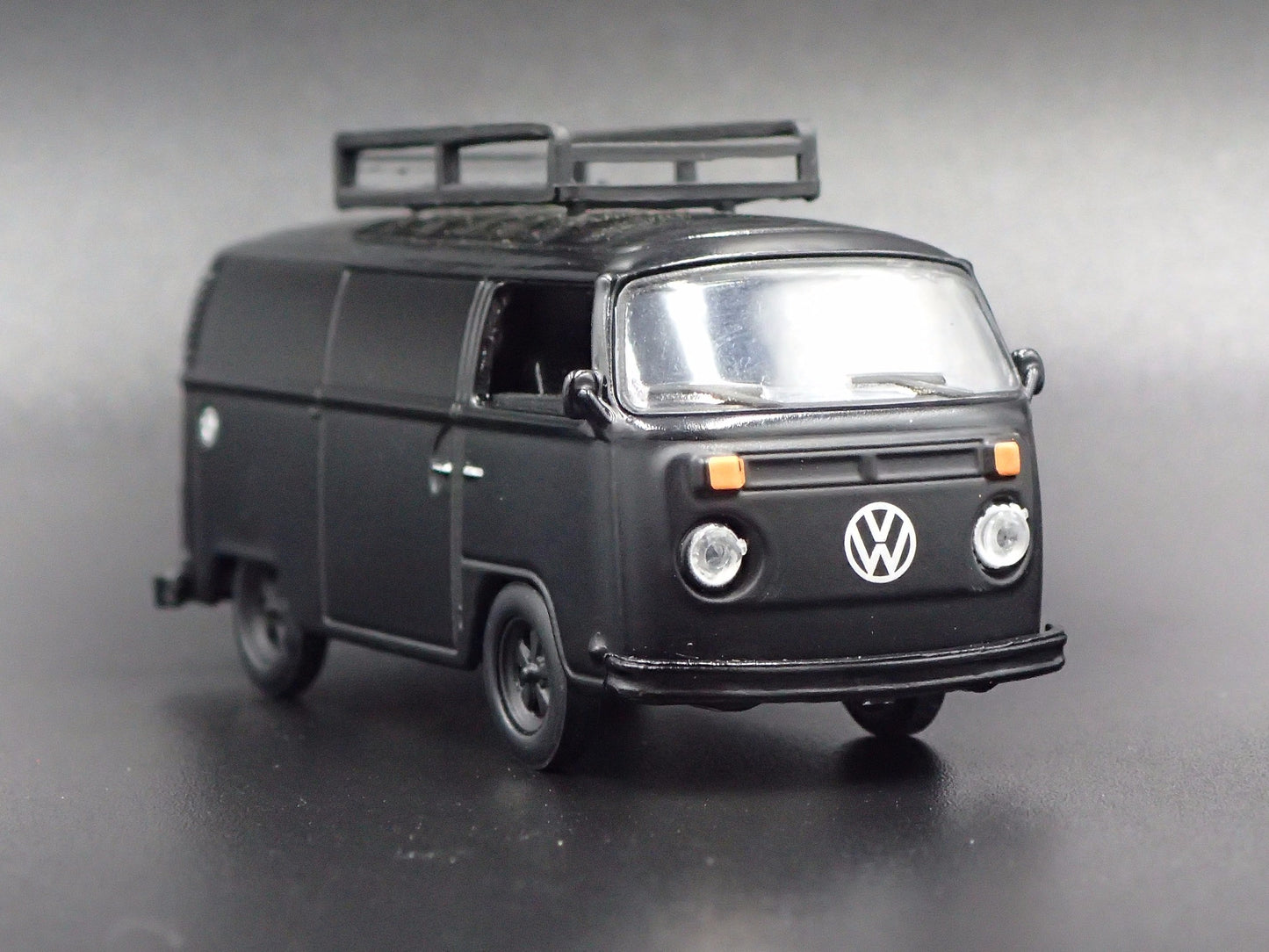 1967-1979 VW VOLKSWAGEN TYPE 2 T2 PANEL VAN BLACK 1/64 SCALE DIECAST MODEL CAR