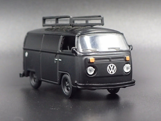 1967-1979 VW VOLKSWAGEN TYPE 2 T2 PANEL VAN BLACK 1/64 SCALE DIECAST MODEL CAR