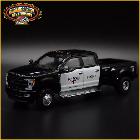 2019 FORD F350 DUALLY FORT WORTH TEXAS POLICE DEPT 1/64 SCALE DIECAST MODEL CAR